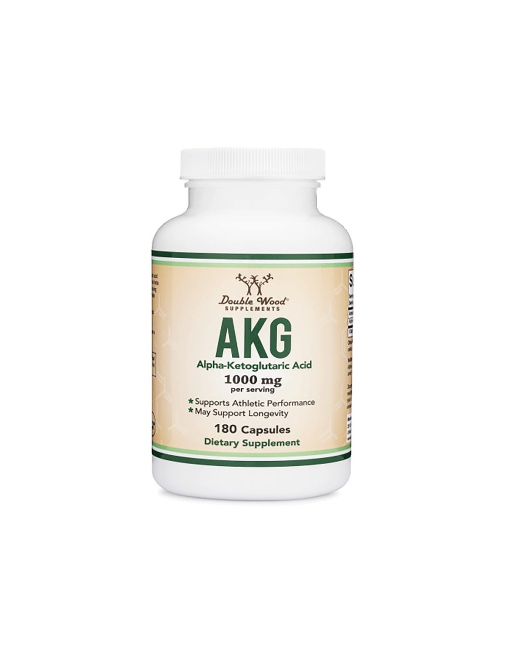 AKG (Alpha Ketoglutaric Acid) / Алфа-кетаглутарова киселина, 180 капсули Double Wood