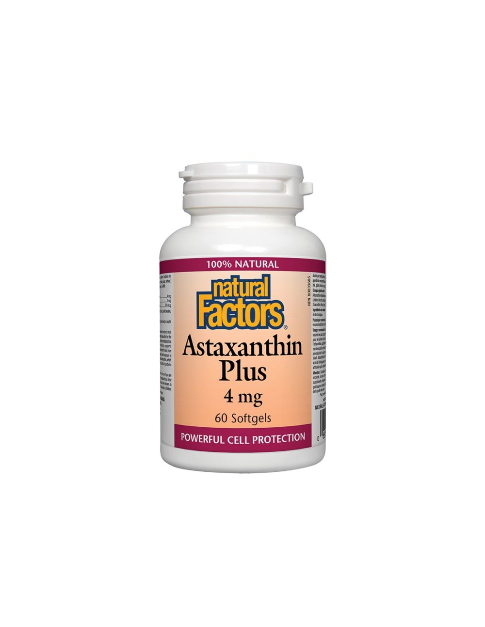 Astaxanthin Plus/ Астаксантин + Лутеин и Зеаксантин 4 mg х 60 софтгел капсули Natural Factors