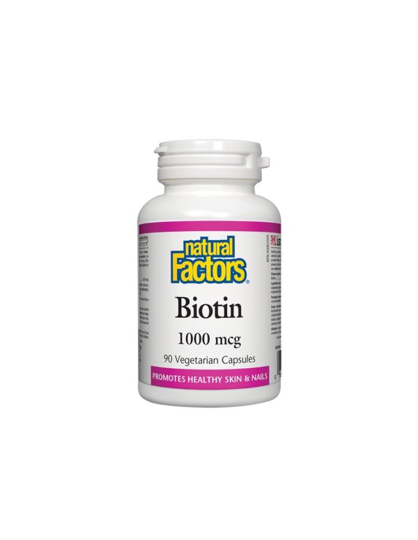 Biotin/ Биотин / Kоса, кожа, нокти, 90 капсули Natural Factors