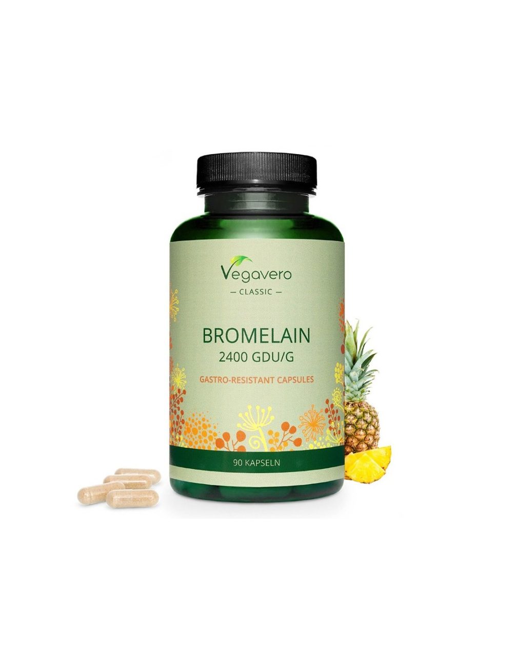 БРОМЕЛАИН – BROMELAIN, 90 капсули Vegavero