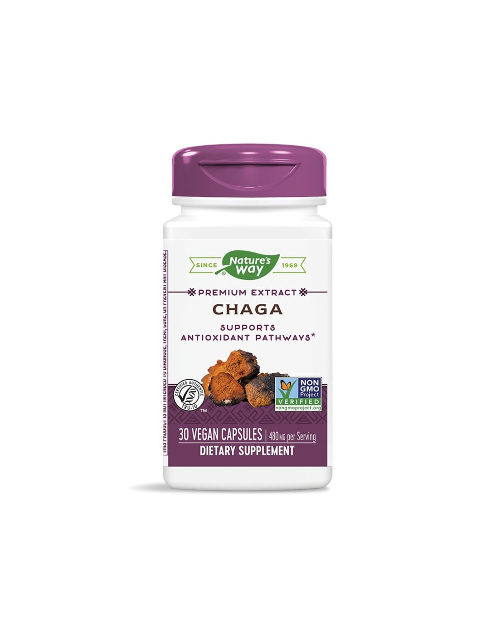 Chaga / Чага 480 mg x 30 капсули Nature’s Way