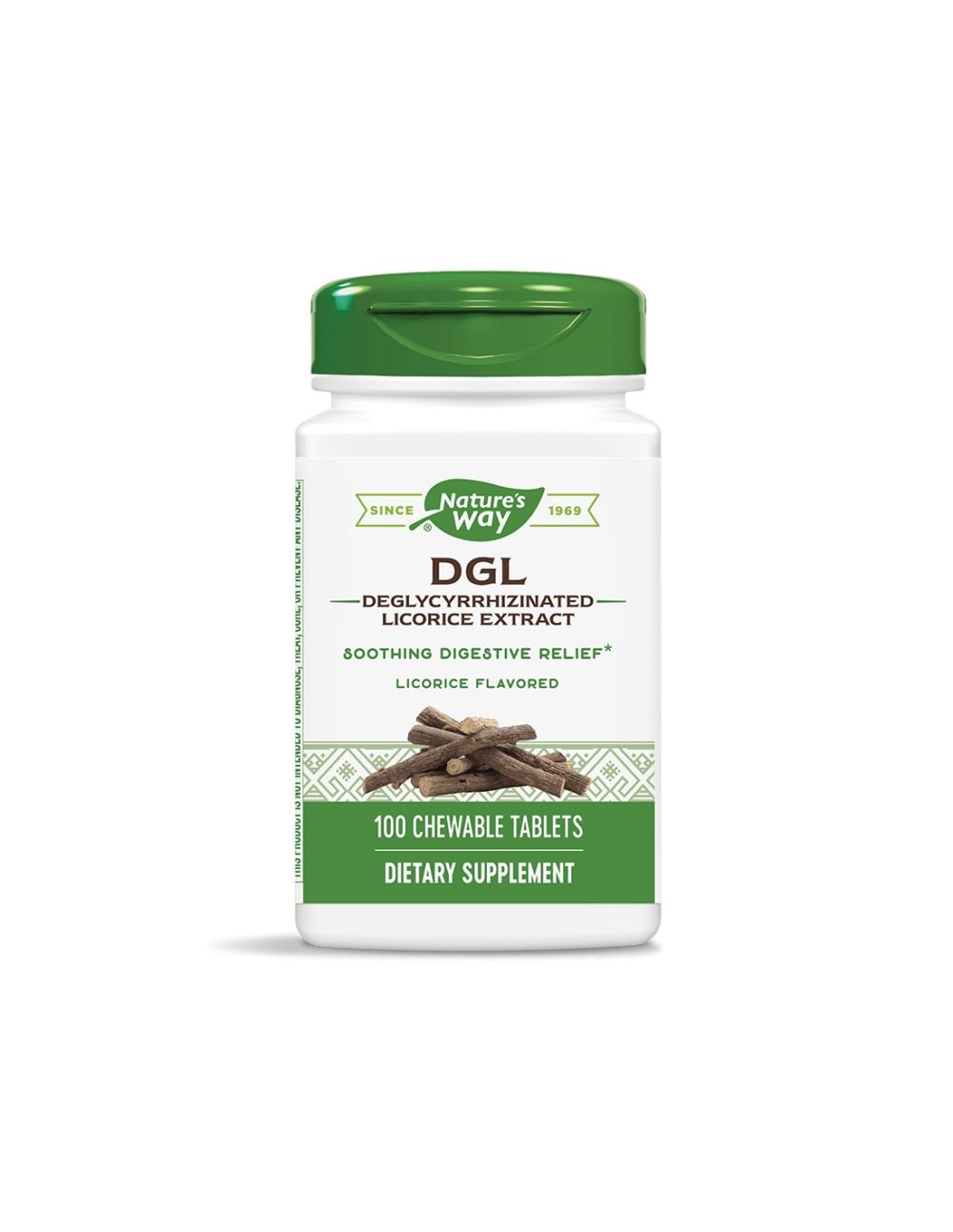 DGL – Deglycyrrhizinated Licorice Extract/ ДиДжиЕл – Деглициризиран сладник / Женско биле х 100 дъвчащи таблетки Nature’s Way