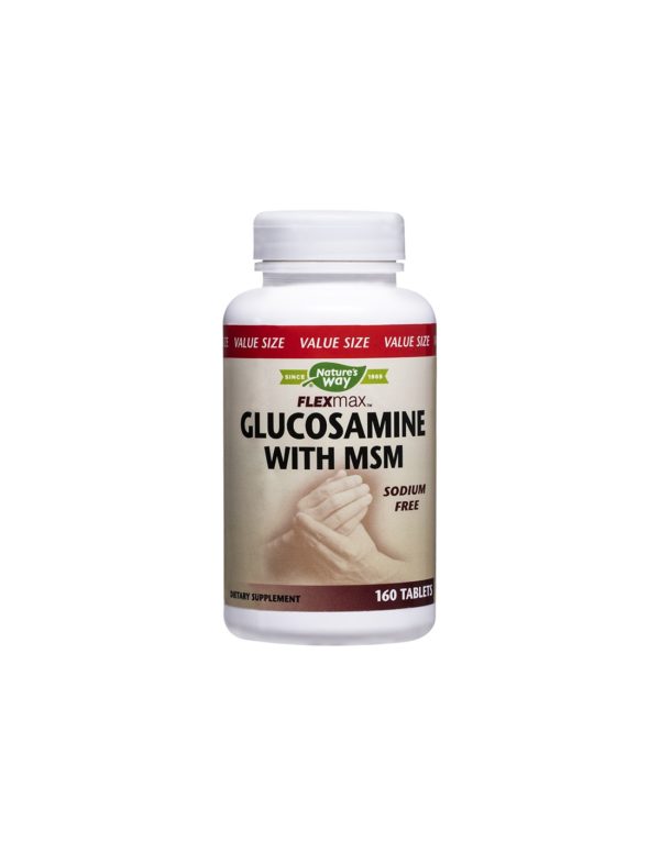 Flexmax™ Glucosamine with MSM/ Глюкозамин Сулфат & МСМ 877 mg х 160 таблетки Nature’s Way