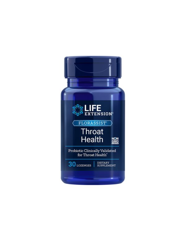 Пробиотик при възпалено гърло – Throat Health Florassist®, 30 таблетки за смучене