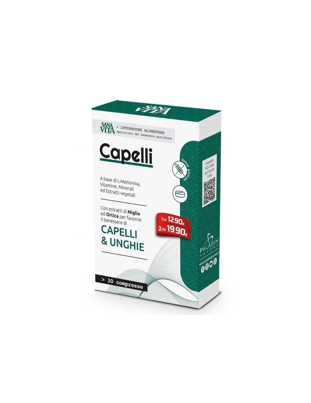 Формула за Коса, Кожа и Нокти – Sanavita Capelli, 30 таблетки