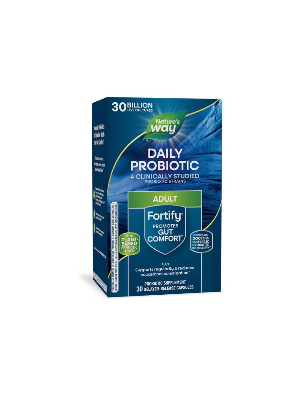 Fortify™ Daily Probiotic  + Prebiotics – Фортифай пробиотик и пребиотици, 30 милиарда активни пробиотици, 30 капсули Nature’s Way