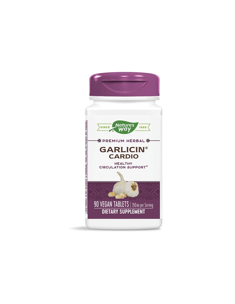 Garlicin® Cardio/ Гарлицин® Кардио 350 mg x 90 капсули Nature’s Way