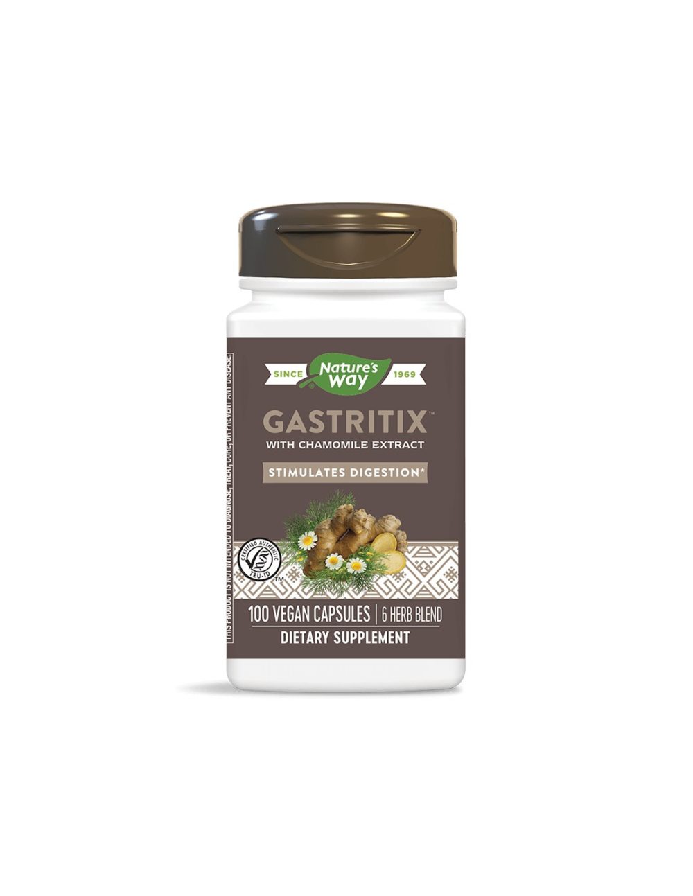 Gastritix™ – Гастритикс™ – билкова формула срещу газове и подут корем, 100 капсули Nature’s Way