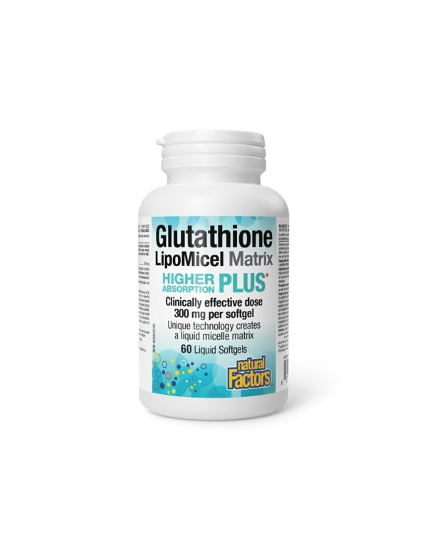 Glutathione LipoMicel Matrix – Глутатион с висока абсорбция (мощен антиоксидант), 300 mg, 60 софтгел капсули Natural Factors