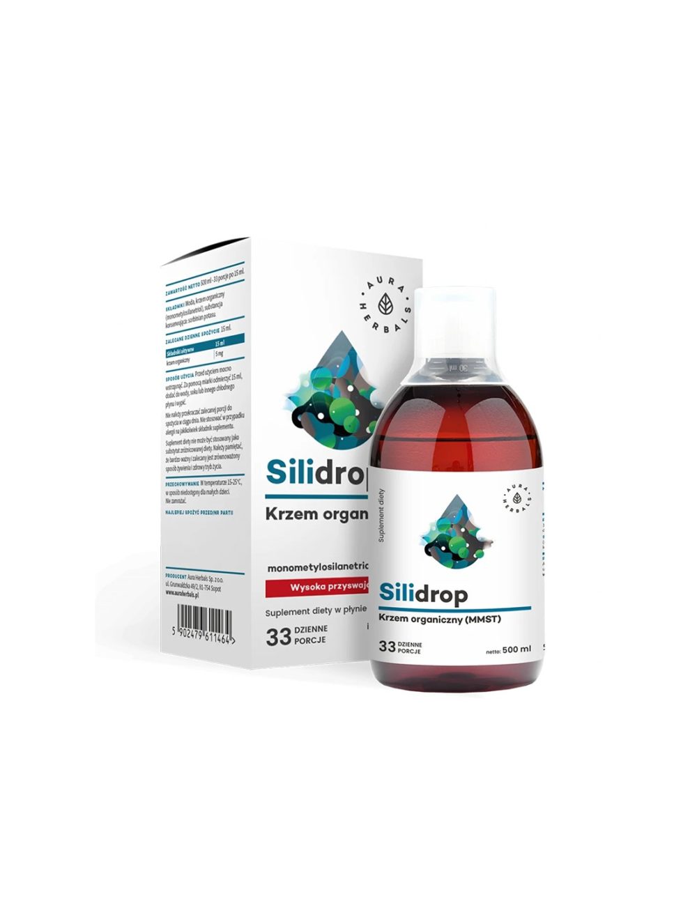 Грижа за косата, кожата и ноктите – Органичен Силиций – Silidrop, 5 mg х 500 ml Aura Herbals