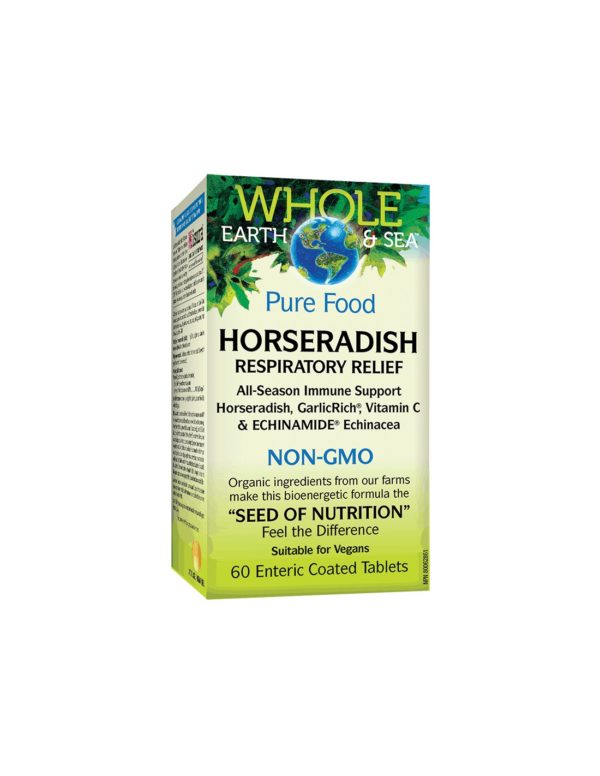 Horseradish Respiratory Relief Whole Earth & Sea®/ Хрян Комплекс х 60 таблетки Natural Factors