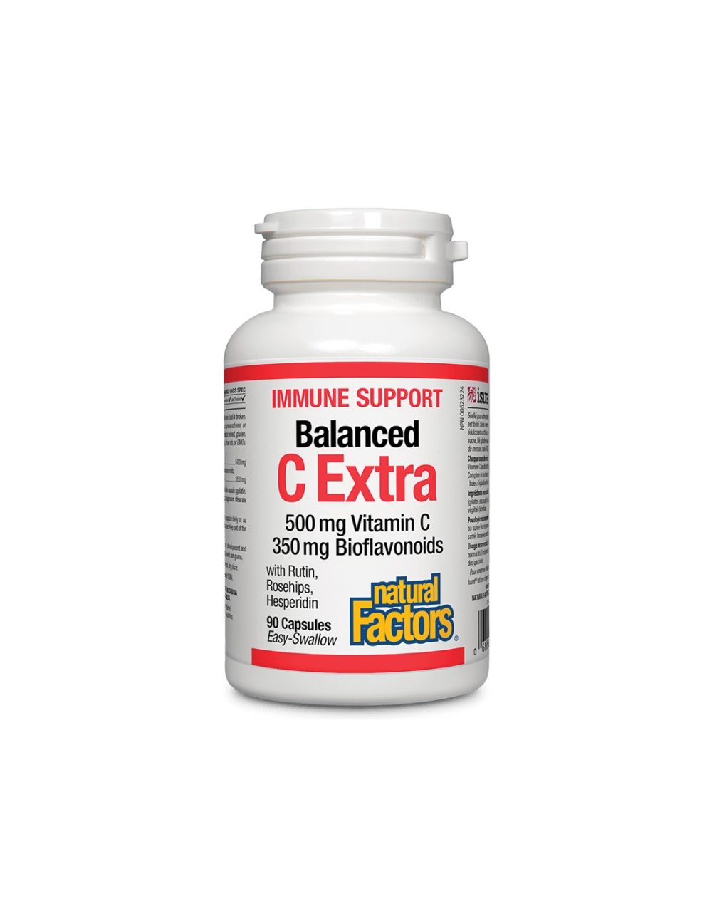 Immune Support Balanced C Extra / Витамин С (500 mg) и биофлавоноиди (350 mg), 90 капсули Natural Factors
