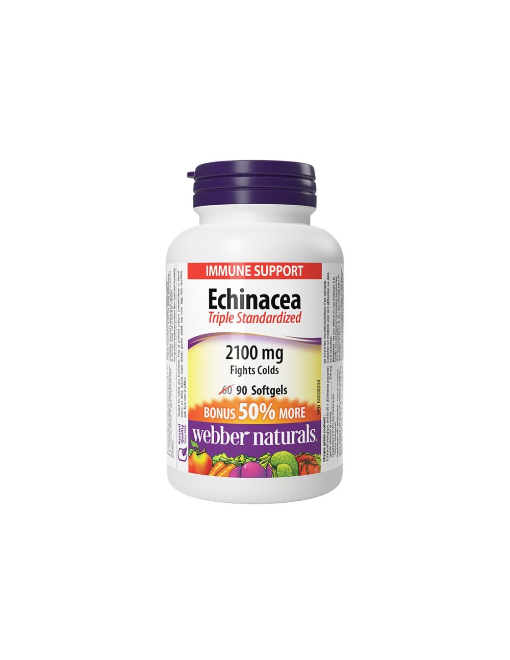 Имунитет – Ехинацея (тройно стандартизиран екстракт) 2100 mg, 90 софтгел капсули