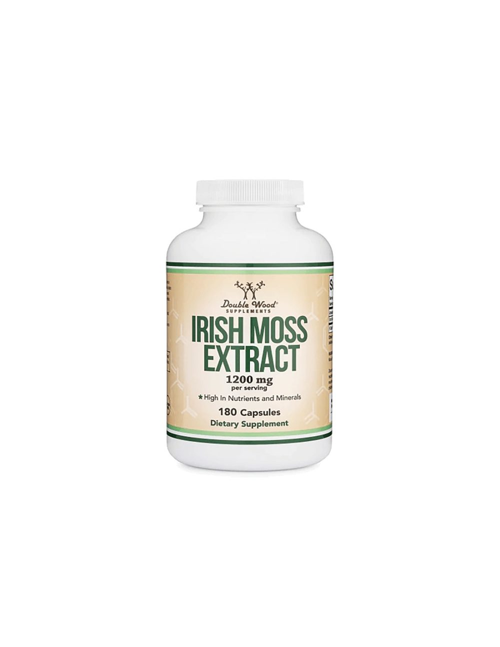Irish sea moss – Червени водорасли (ирландски мъх), 180 капсули Double Wood