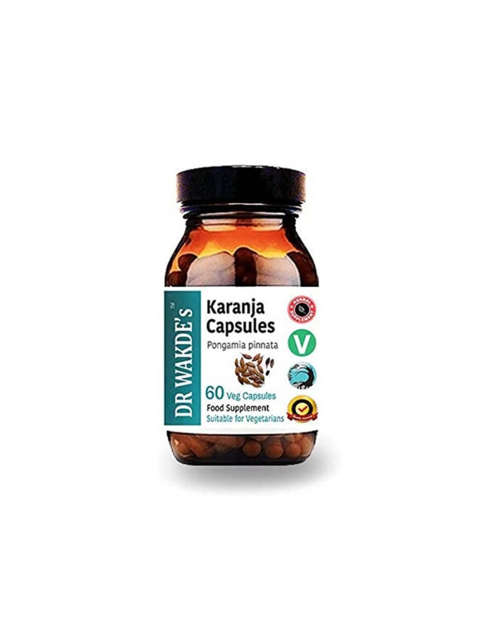 Каранджа (Pongamia pinnata) – при кожни проблеми, екземи, язви и акне, 60 капсули