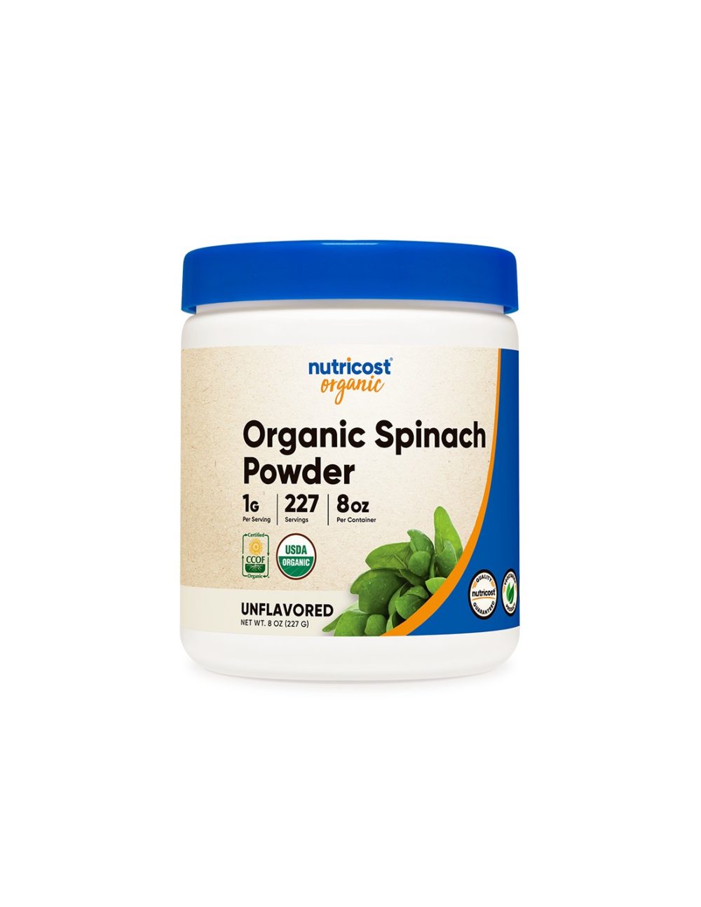 Прах от спанак органик – Тонус, жизненост и силен имунитет, 227 g (прах) Nutricost