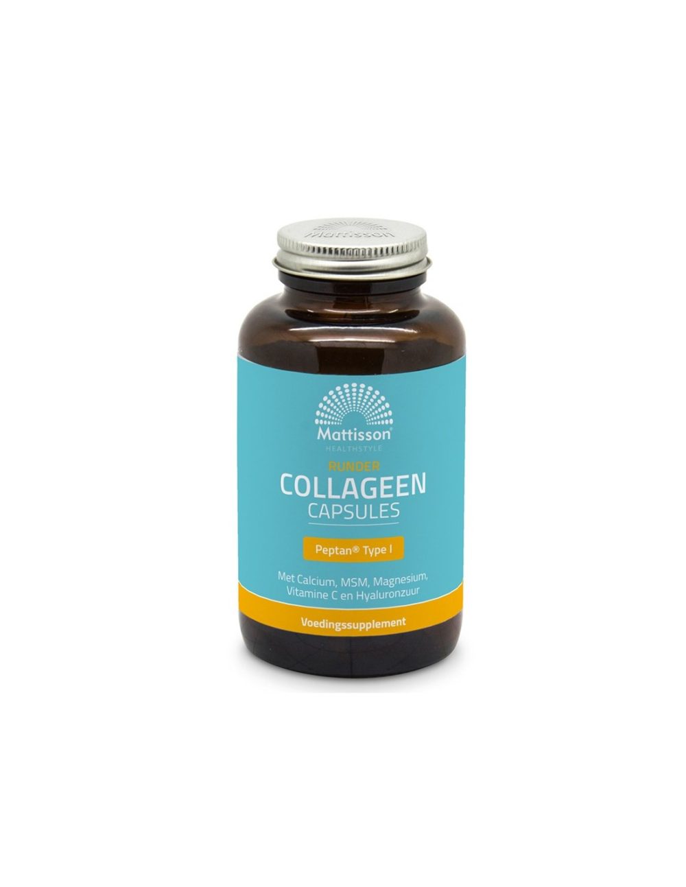 Колаген (тип 1) с калций, магнезий, МСМ, витамин C и хиалуронова киселина – Runder Collagen Peptan, 180 капсули Mattisson Healthstyle