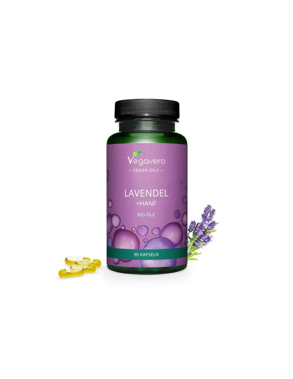 Lavendel + Hanf Bio-öle – Био масло от лавандула и коноп, 90 капсули Vegavero