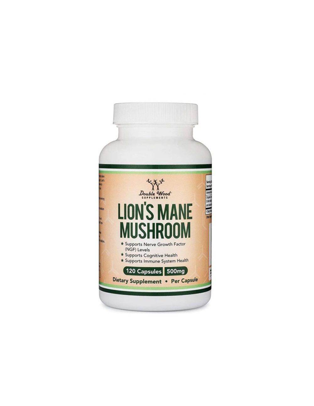 Lion’s Mane Mushroom – Лъвска грива, 120 капсули Double Wood