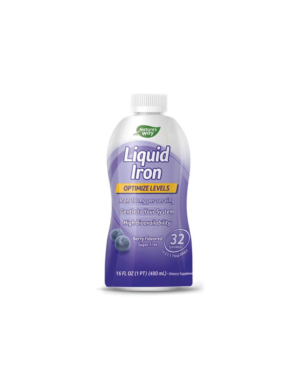 Liquid Iron – Течно желязо (с вкус на боровинки), 480 ml Nature’s Way