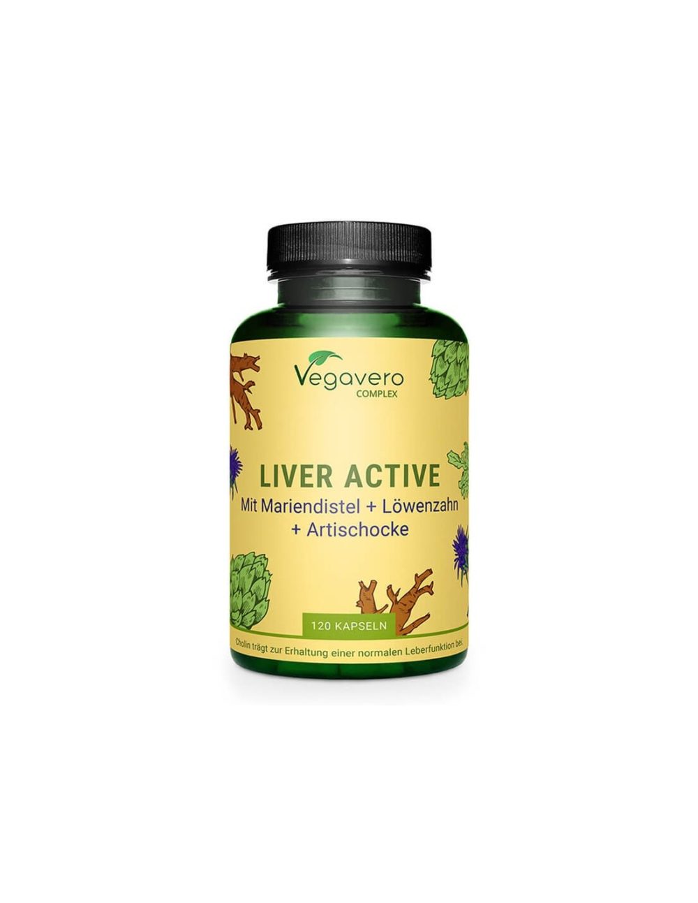 Liver Active Complex/ Билкова смес за черния дроб, 90 капсули, 100 Vegan Vegavero