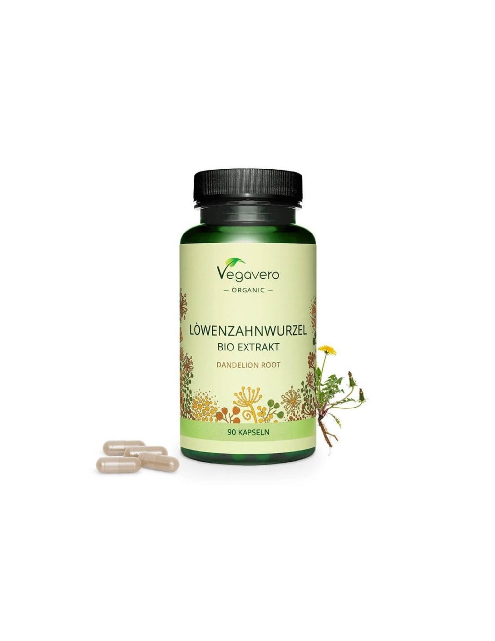 Löwezahnnwurzel Bio Extrakt – Био глухарче екстракт, 90 капсули Vegavero