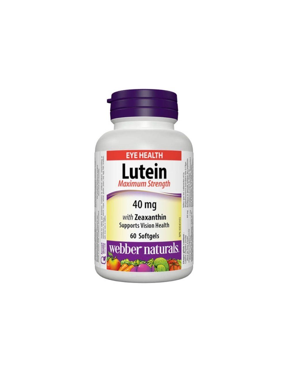 Lutein with Zeaxanthin Extra Strength – Лутеин и зеаксантин – В подкрепа на зрението, 60 софтгел капсули Webber Naturals