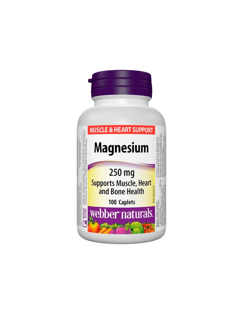 Магнезий / Magnesium Webber Naturals 250 mg x 100 мини таблетки