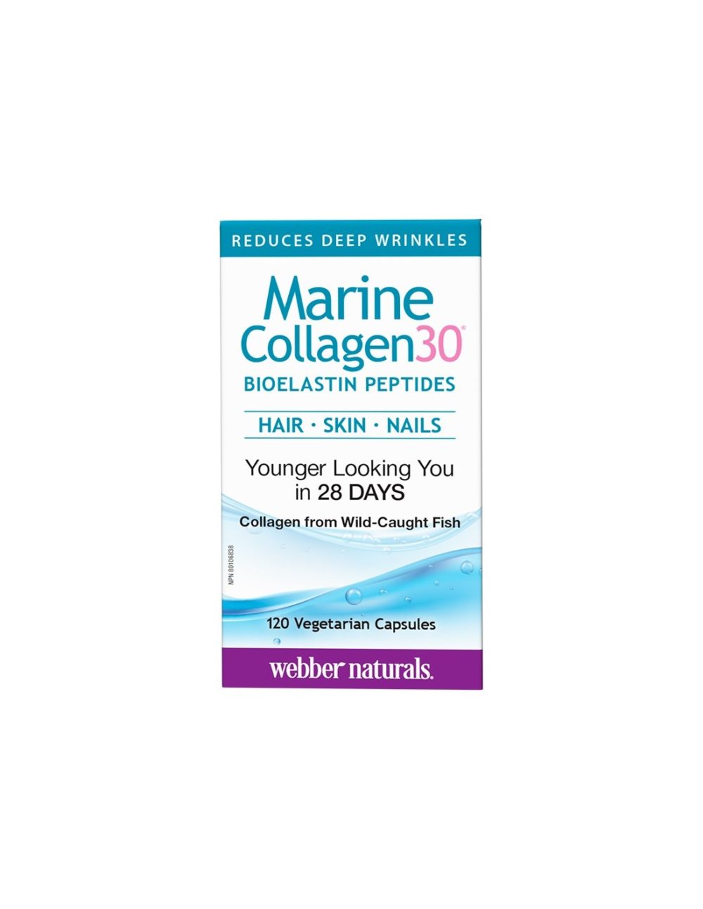 Marine Collagen30® Bioelastin peptides – Морски колаген с био еластинови пептиди, 120 капсули