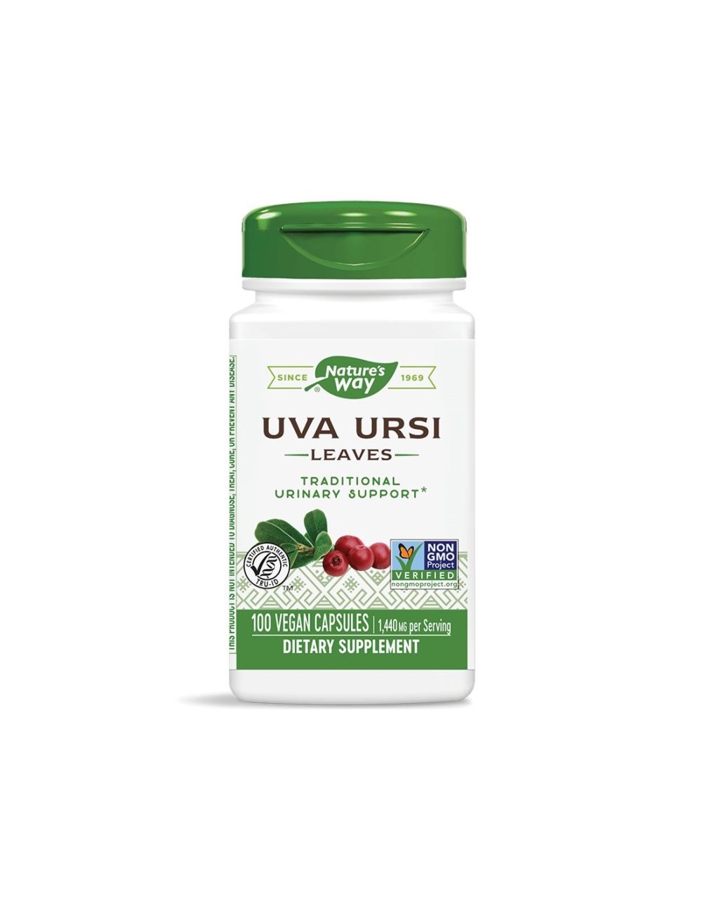 Uva Ursi Leaves/ Мечо грозде (лист) 480 mg х 100 капсули Nature’s Way