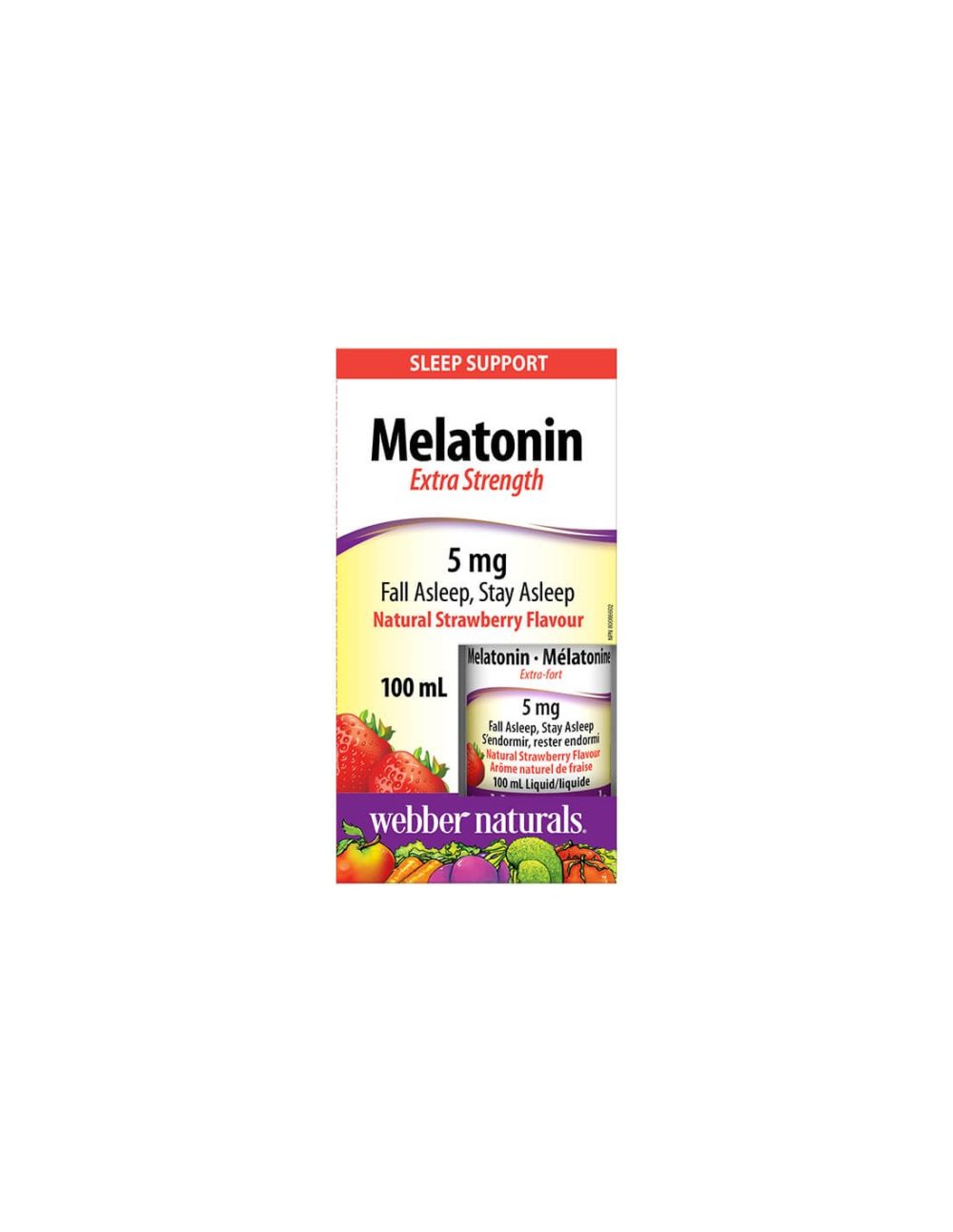 Мелатонин / Melatonin Extra Strength Webber Naturals 100 ml