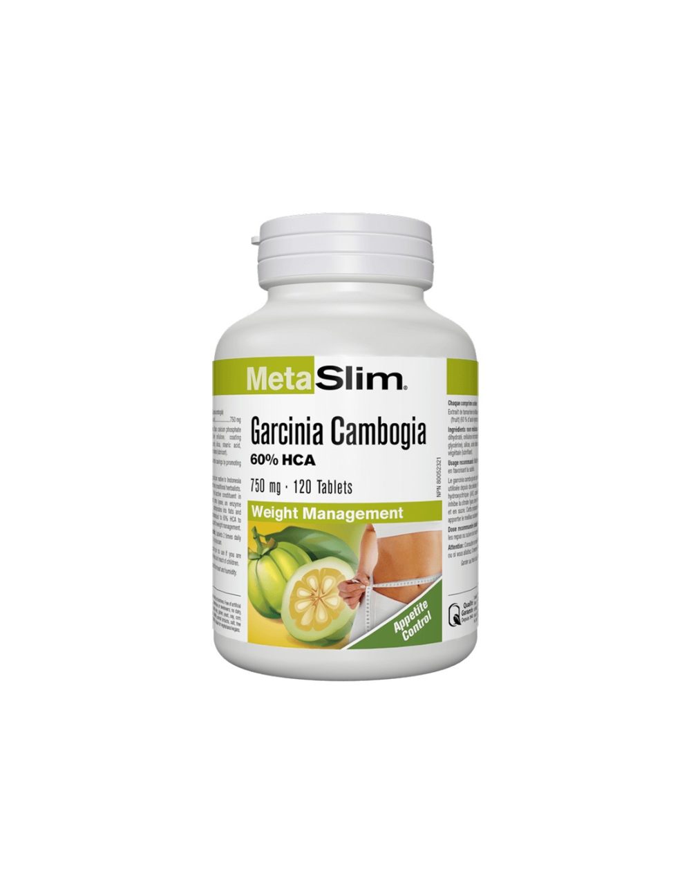 Metaslim® Garcinia Cambogia – Гарциния Камбоджа – за регулиране на теглото, 750 mg, 120 таблетки Webber Naturals