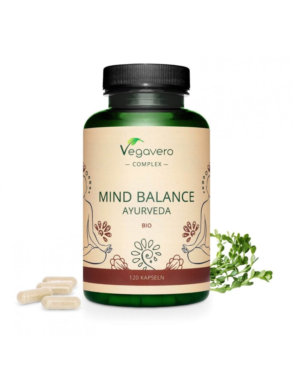 Mind Balance Ayurveda Bio, 120 капсули, 100% Vegan Vegavero