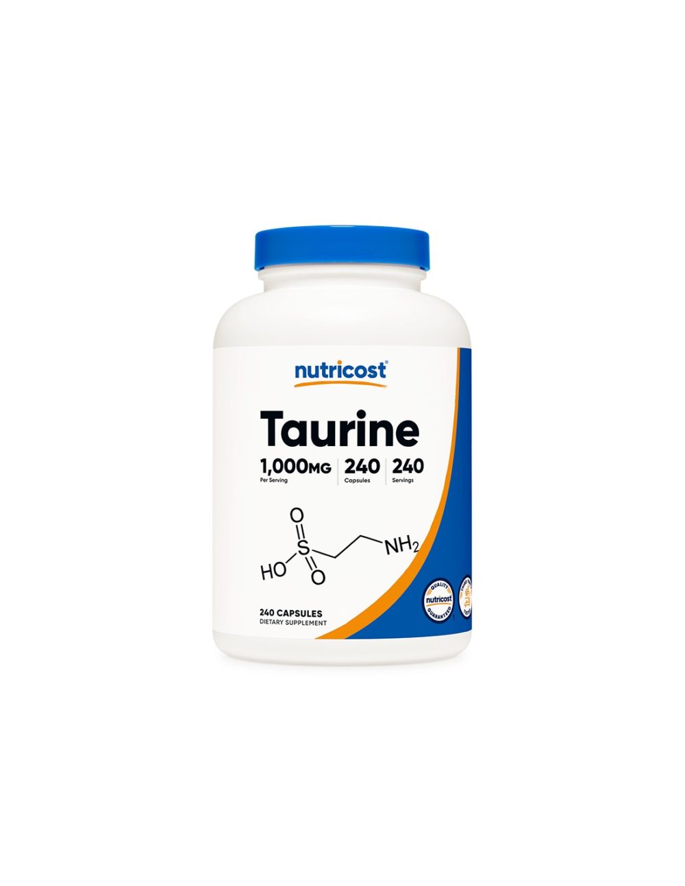Мускулна функция и издръжливост – Таурин (Taurine), 1000 mg, 240 капсули Nutricost