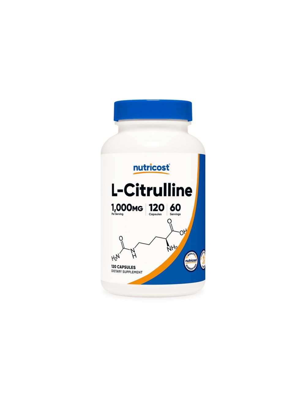 Мускулна маса – Л-Цитрулин (L-Citrulline), 1000 mg/120 капсули Nutricost