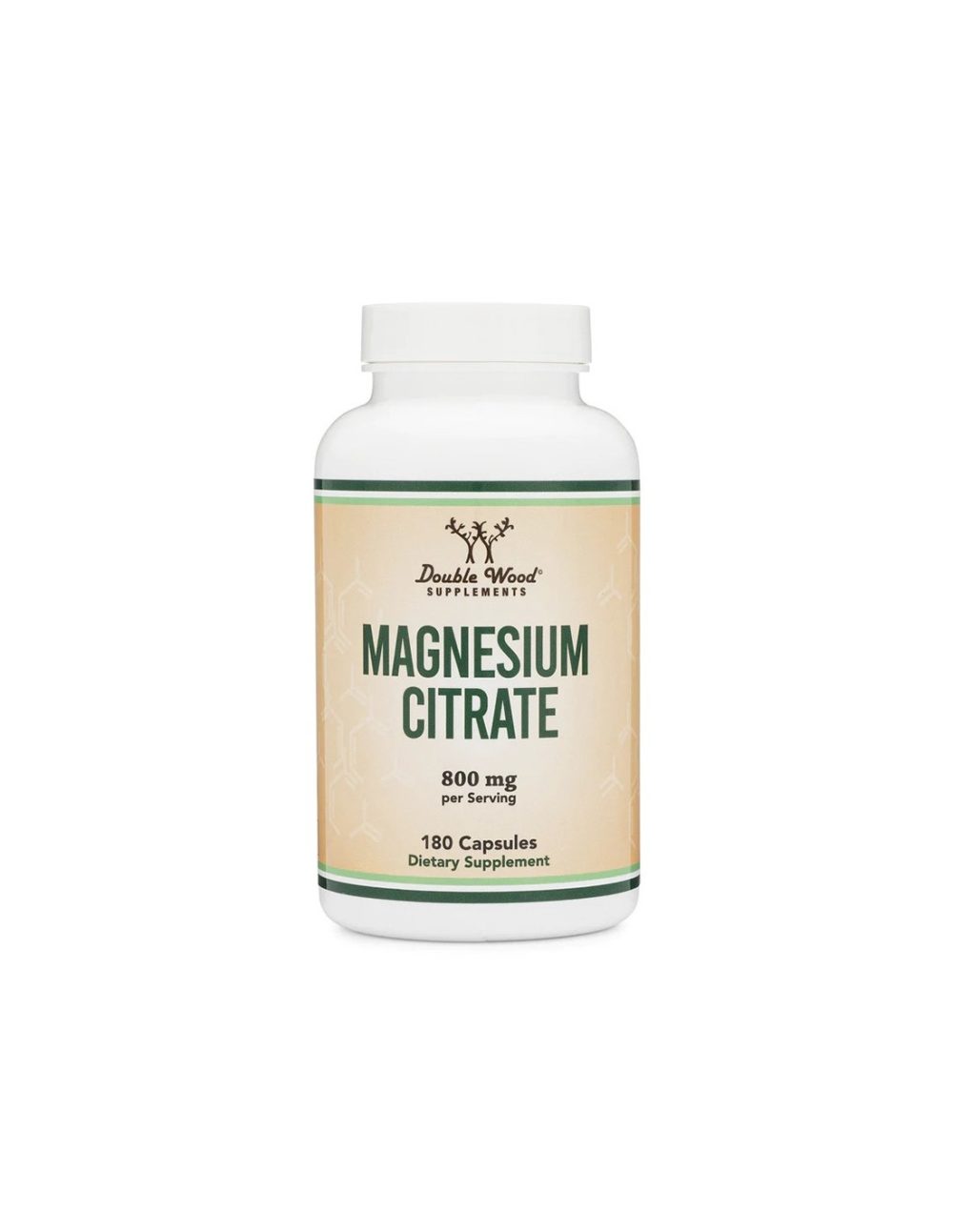 Нервна система и мускулатура – Magnesium Citrate Магнезий (цитрат), 180 капсули Double Wood