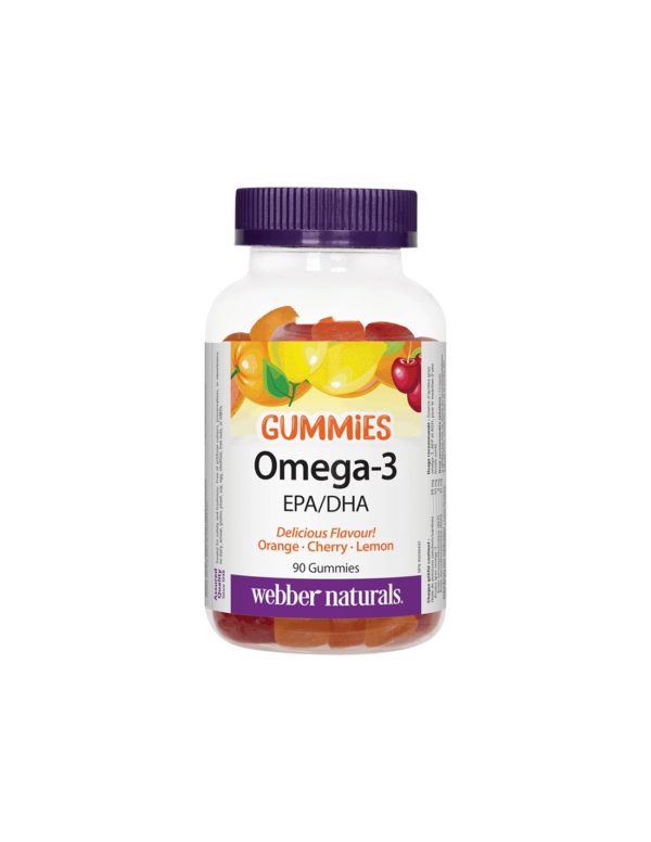 Omega-3 Gummies/ Омега-3 х 90 желирани таблетки с вкус на портокал, череша и лимон