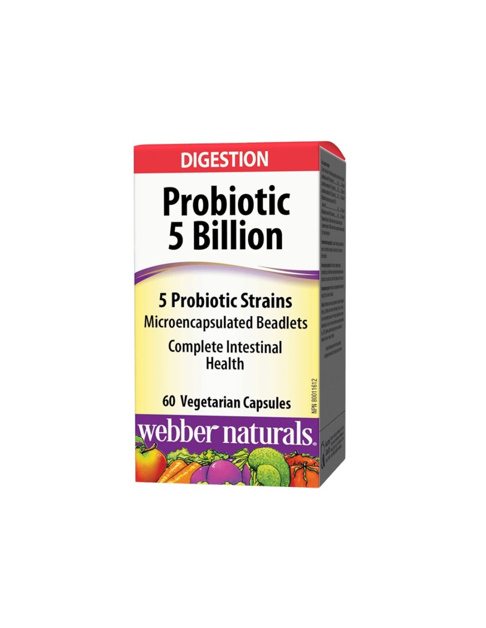 Пробиотик 5 щама 5 млрд. активни пробиотици Webber Naturals х 60 капсули