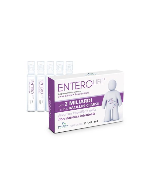 Пробиотик EnteroLife®, 2 млрд. активни пробиотици, 20 флакона х 5 ml