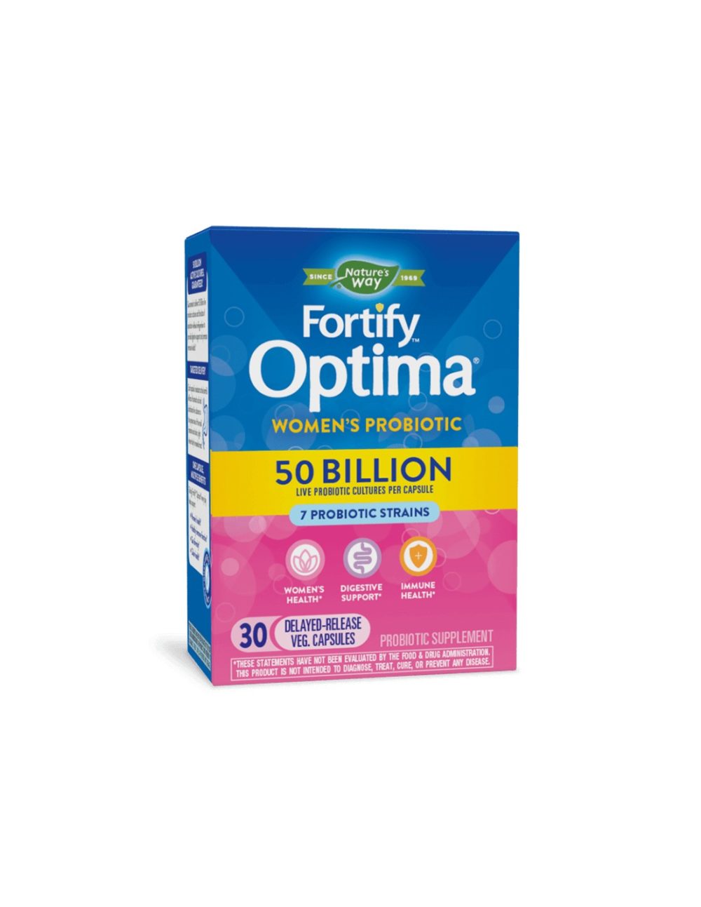 Пробиотик за жени – Fortify Optima Women’s Probiotic, 50 млрд. активни пробиотици, 30 капсули