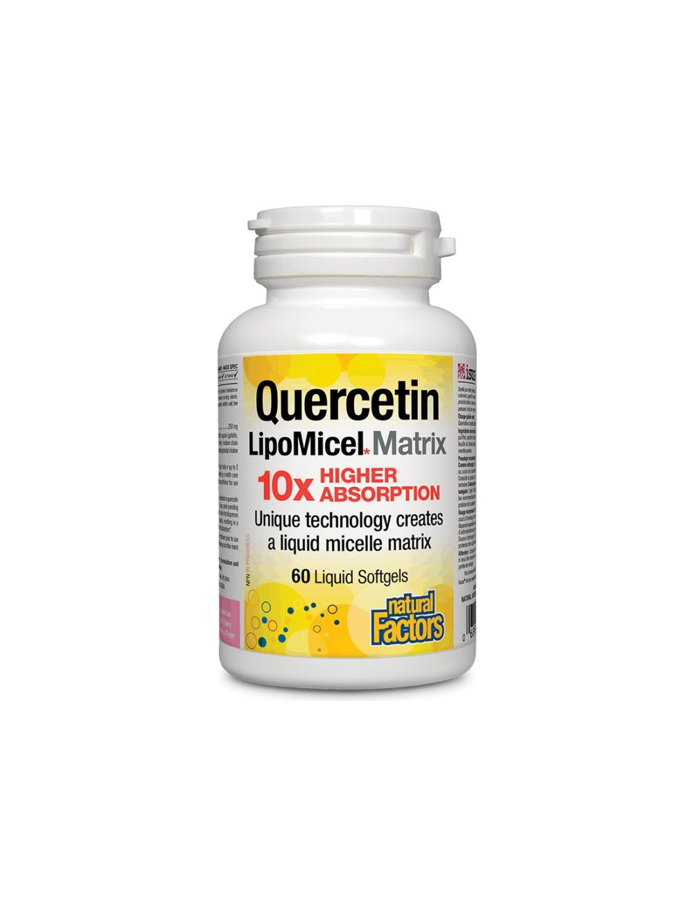 Quercetin LipoMicel Matrix 10 X Higher Absorption/ Кверцетин 250 mg x 60 софтгел капсули Natural Factors