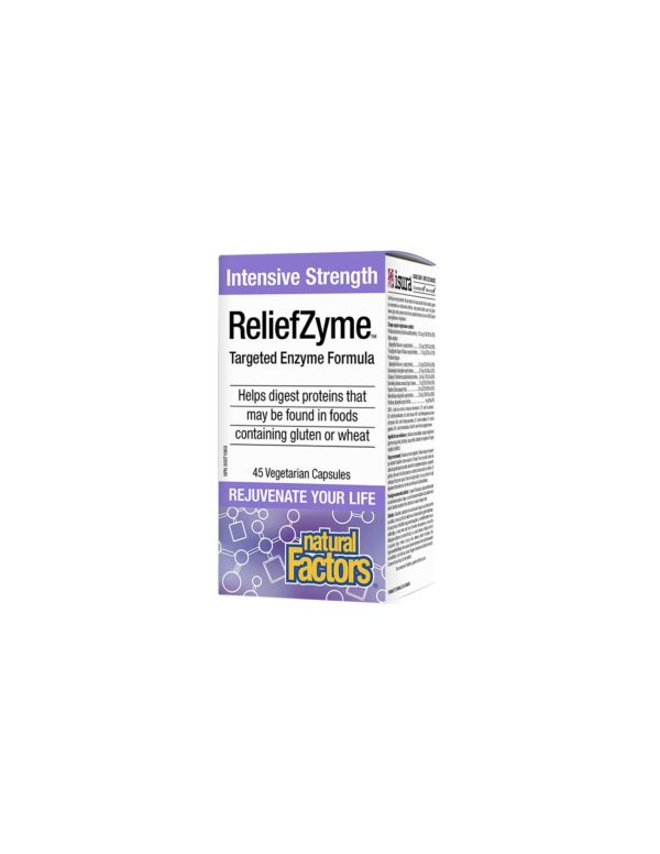 ReliefZyme™ Targeted Enzyme Formula – Храносмилателни ензими x 45 капсули Natural Factors