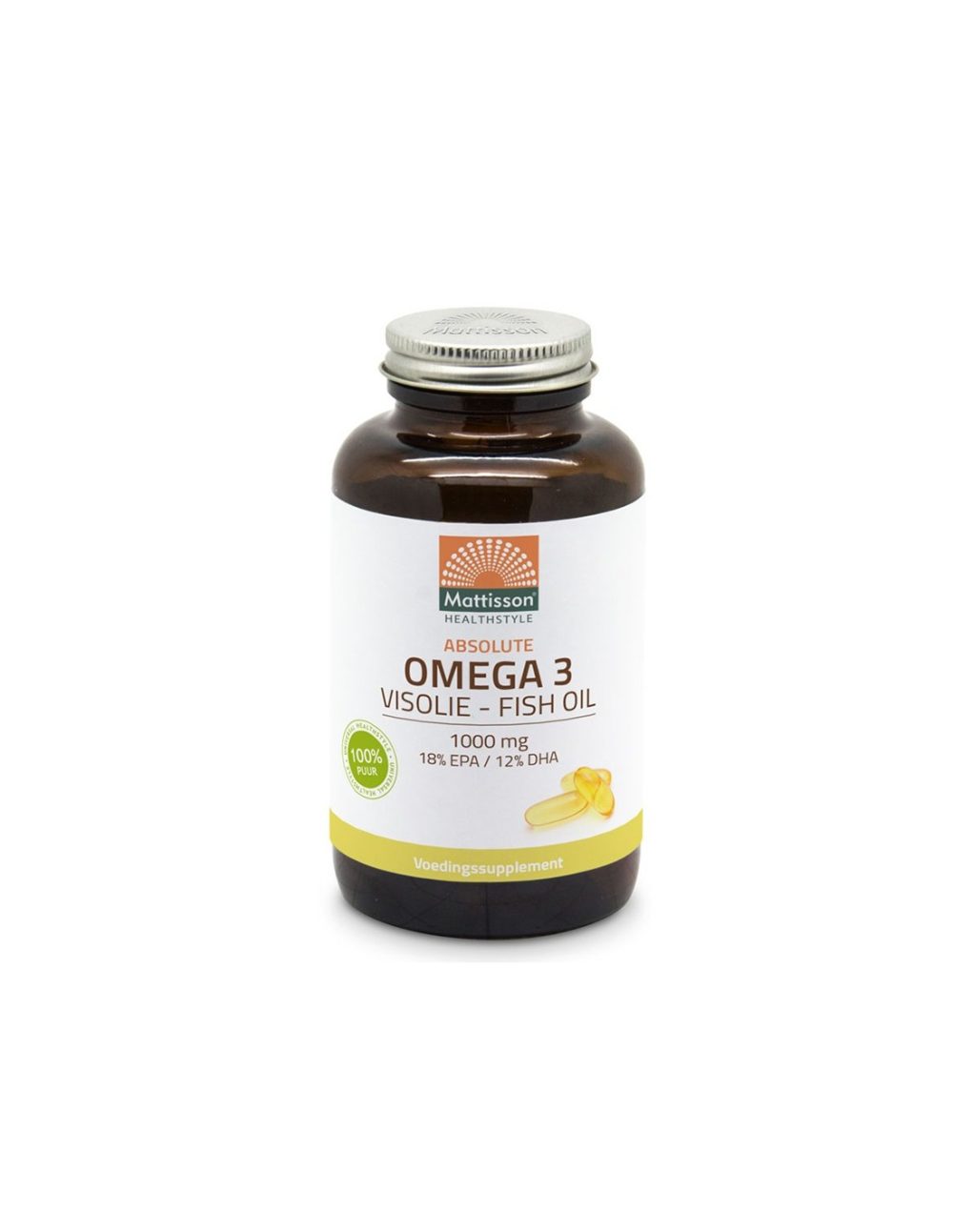Рибено масло 1000 mg  – ЕPA 180 mg /DHA 120 mg, 120 капсули Mattisson Healthstyle
