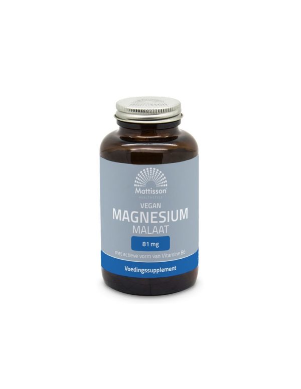 Сърдечна, нервна и мускулна функция – Магнезий (малат), 90 капсули Mattisson Healthstyle
