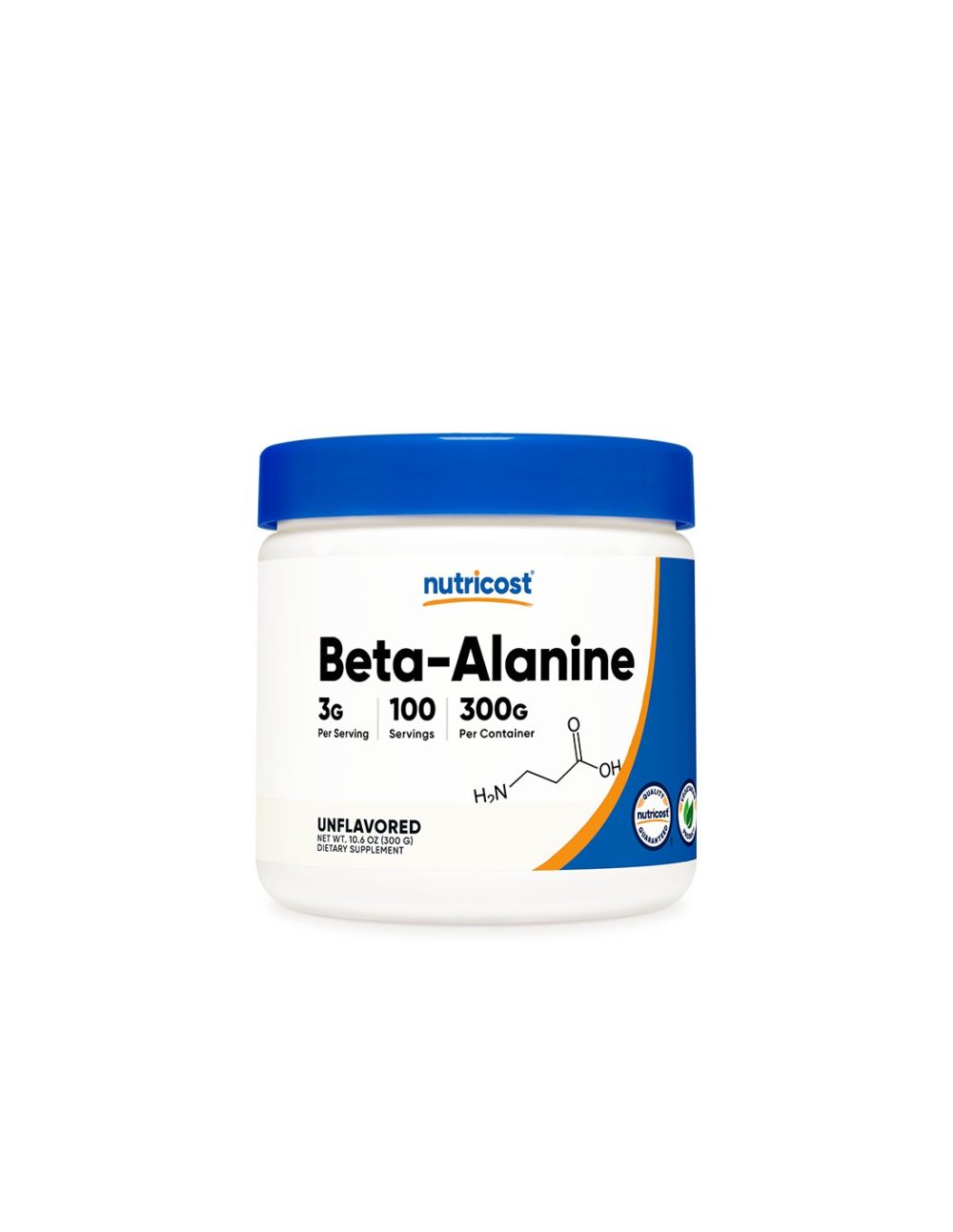Сила и издръжливост – Бета аланин (Beta-Alanine), 300 g прах Nutricost