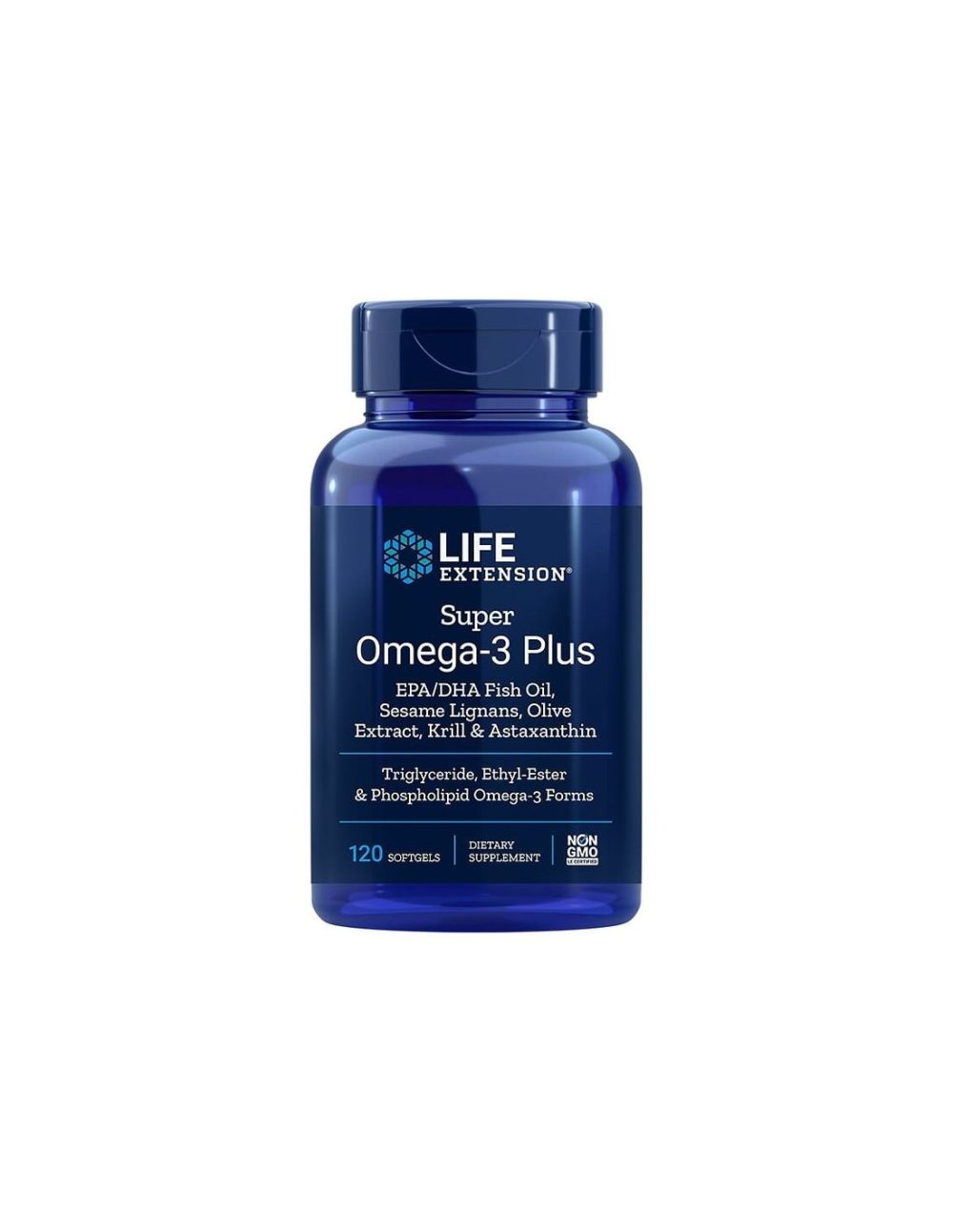 Super Omega-3 Plus / Омега-3 от рибено масло, Крил, Астаксантин, Лигнан от сусам и Маслина х 120 софтгел капсули