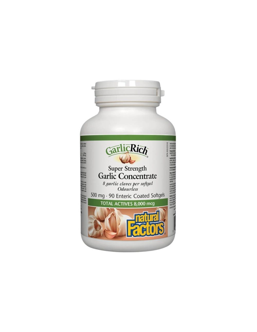 Super Strenght Garlic Concentrate, 90 стомашно устойчиви софтгел капсули Natural Factors
