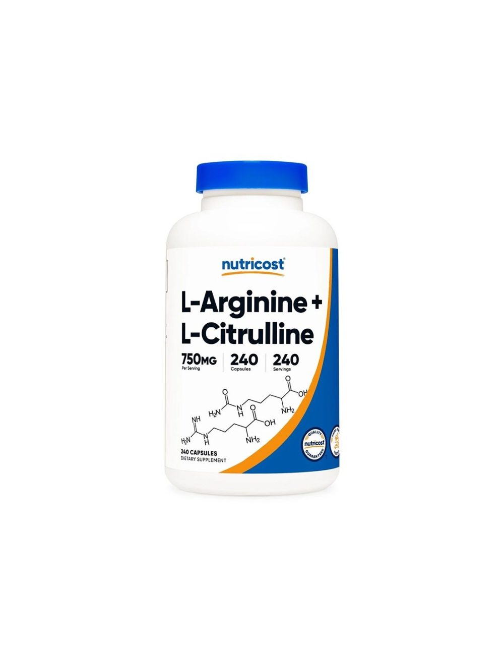 Тонус и енергия – Л-Аргинин + Л-Цитрулин (L-Arginine + L-Citrulline), 500 mg + 250 mg, 240 капсули