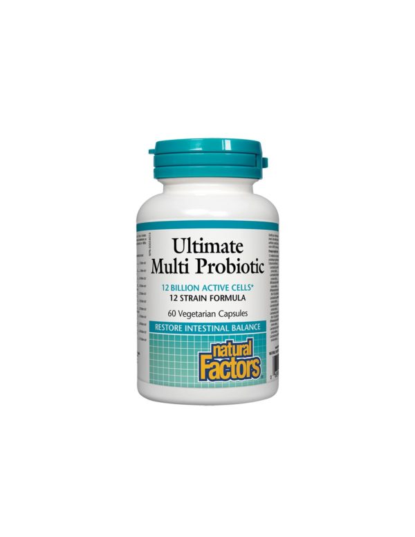 Ultimate Multi Probiotic/ Мулти пробиотик 12 щама, 12 млрд. активни пробиотици х 60 капсули Natural Factors