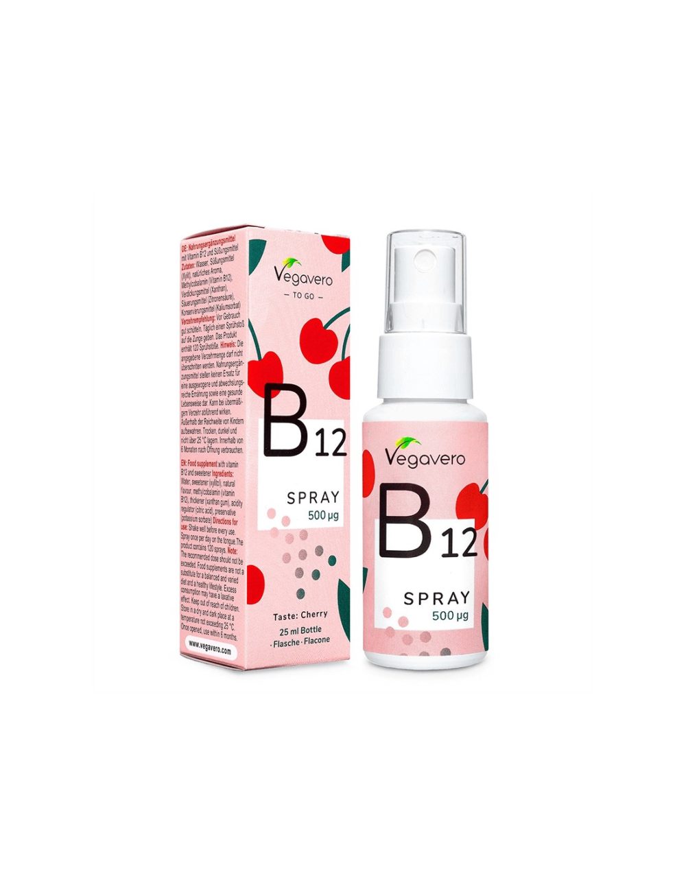 В12 Spray/ Витамин В12 (Метилкобаламин) / Орален спрей, 25 ml, 100% Vegan Vegavero